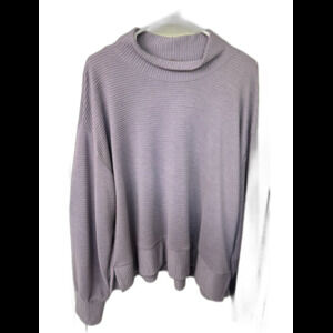 Calia XXL Soft Ribbed Lavender Sweater - Women